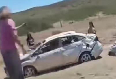 Vuelco en Ruta 22: hubo solo daños materiales