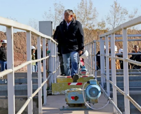 Figueroa recorrió la obra que duplicará la provisión de agua en Neuquén, Plottier, Centenario y Vista Alegre